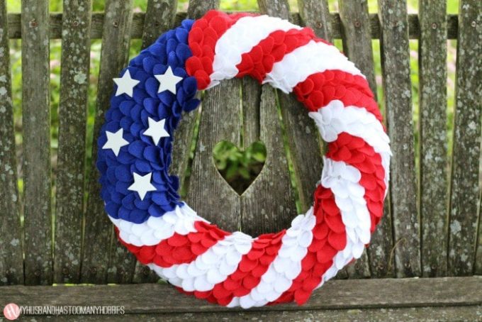 Patriotic Felt Wreath