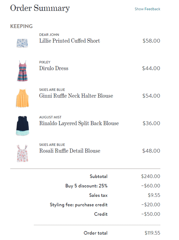 Stitch Fix check-out