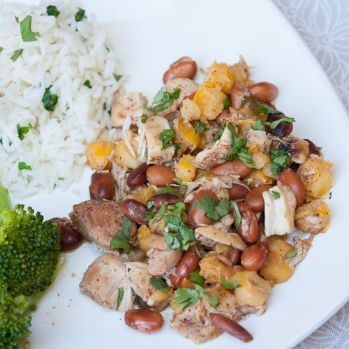 Crock-Pot Chili with Chicken and Hominy