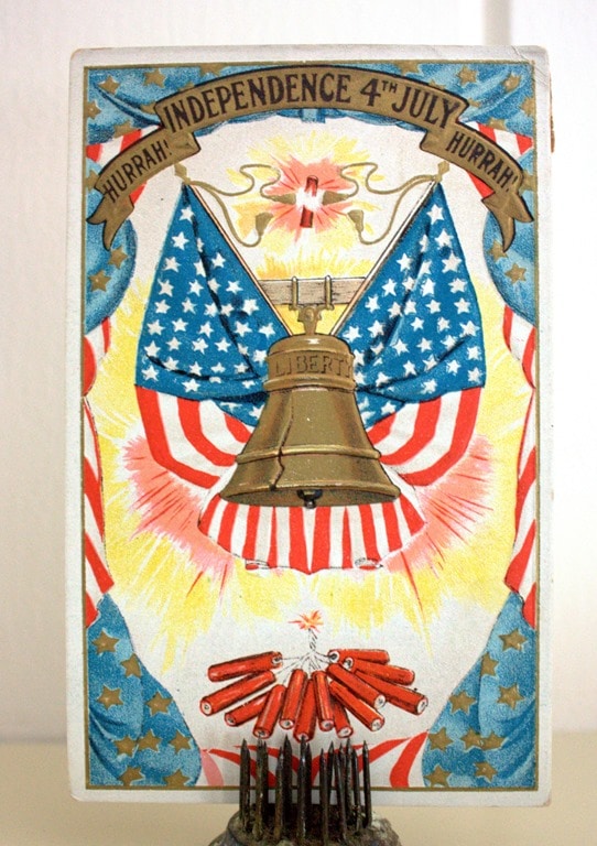 4th of July Post Card from 1907 - virginiasweetpea.com