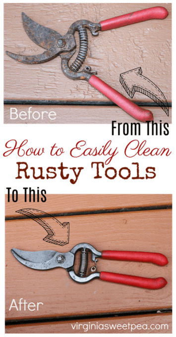 How to Easily Remove Rust From Tools - Learn how to clean rusty tools so to make them as good as new. virginiasweetpea.com