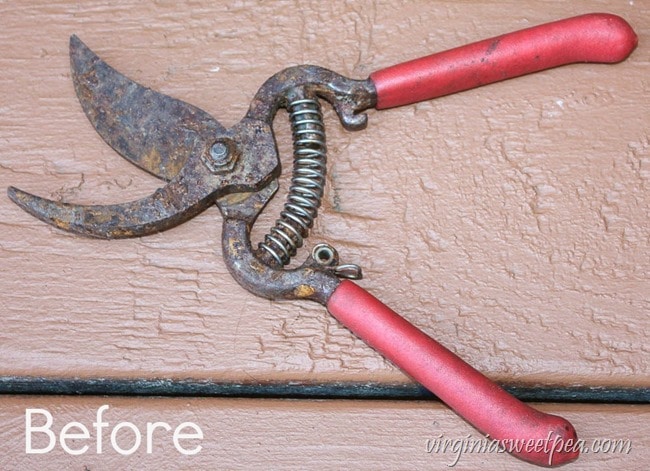 How to Remove Rust from Tools - Before - virginiasweetpea.com