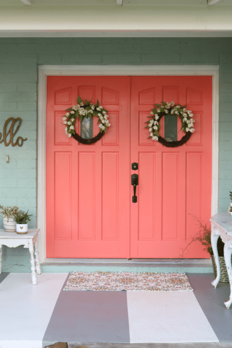 Front Door Painted with DecoArt Curb Appeal Paint