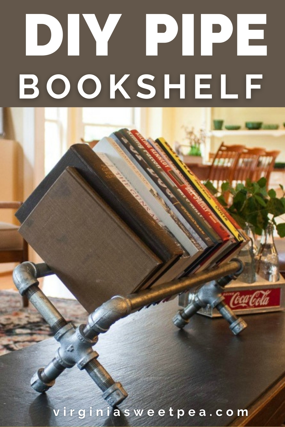 DIY Industrial Pipe Bookshelf Sweet Pea