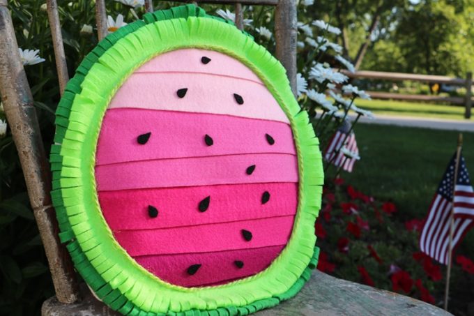 How to Make a Watermelon Felt Pillow