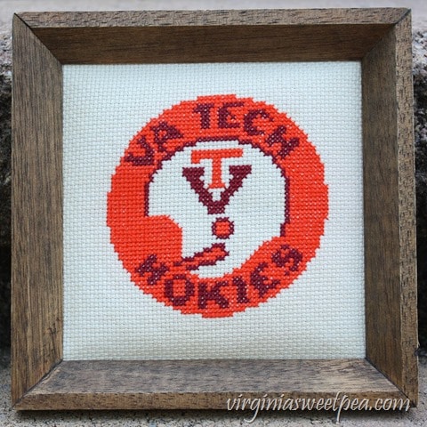 Virginia Tech Hokies Football Cross Stitch from the 1980's - virginiasweetpea.com