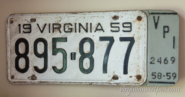 1959 Virginia License Plate with VPI on the Side