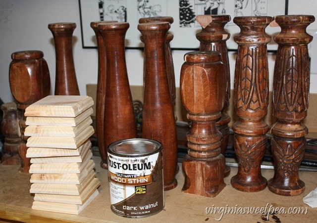 How to Make Candlesticks from Bedposts - A step-by-step tutorial - virginiasweetpea.com