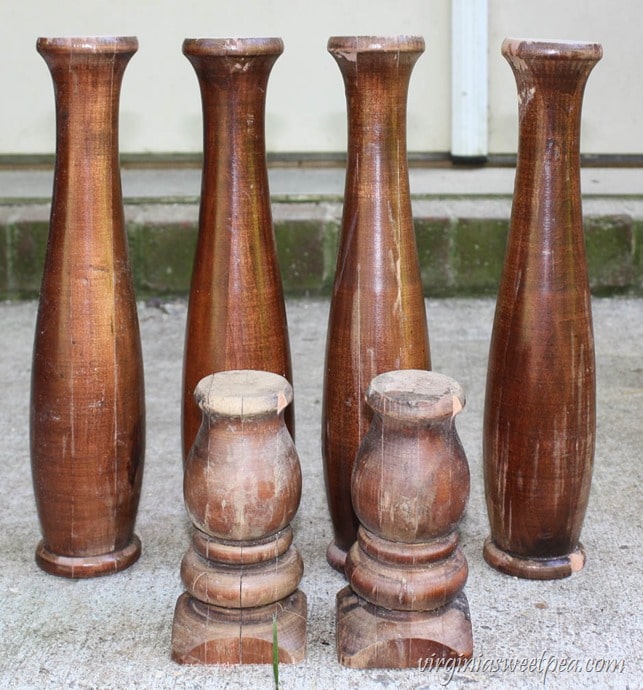 How to Make Candlesticks from Bedposts - A step-by-step tutorial - virginiasweetpea.com