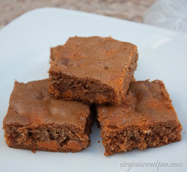 Bar cookie with cinnamon and salted caramel flavors