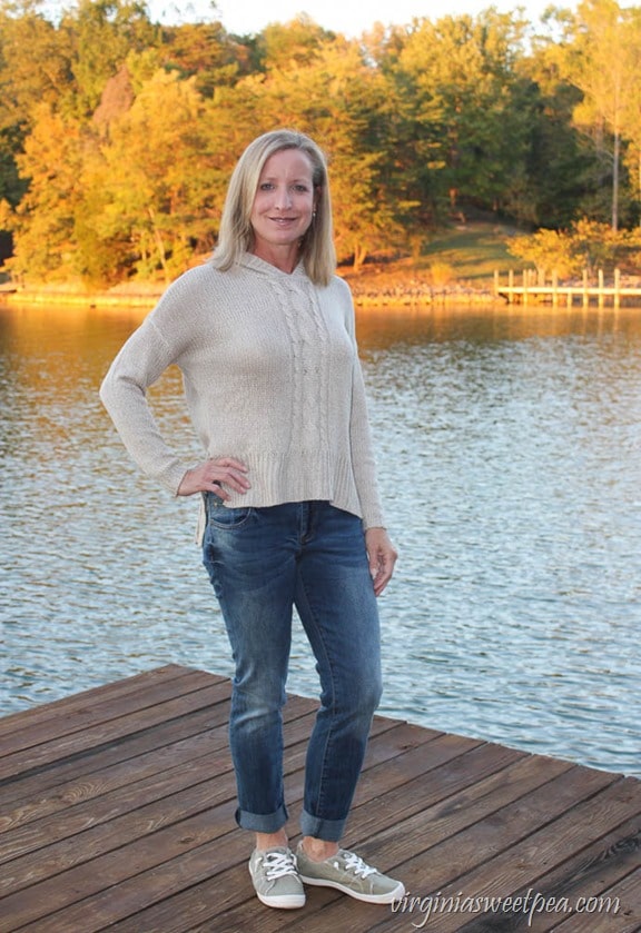 Stitch Fix Review for October 2017 - RD Style Huggins Cable Knit Detail Pullover - virginiasweetpea.com