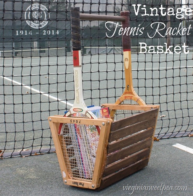 DIY Vintage Tennis Racket Basket