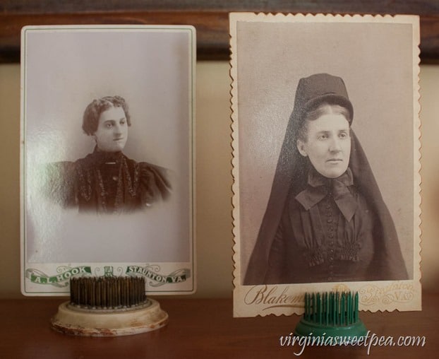 Old Photographs used for Halloween Decor