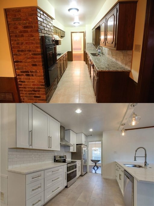 Flip House Kitchen Before and After