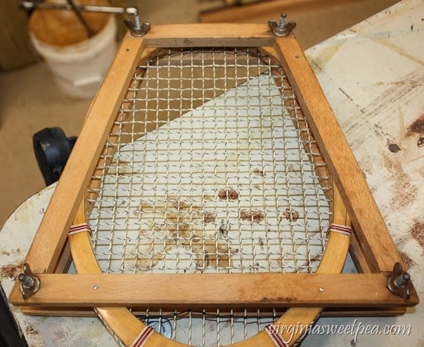 Step-by-Step Tutorial for Making a Basket Using Two Vintage Tennis Rackets - virginiasweetpea.com