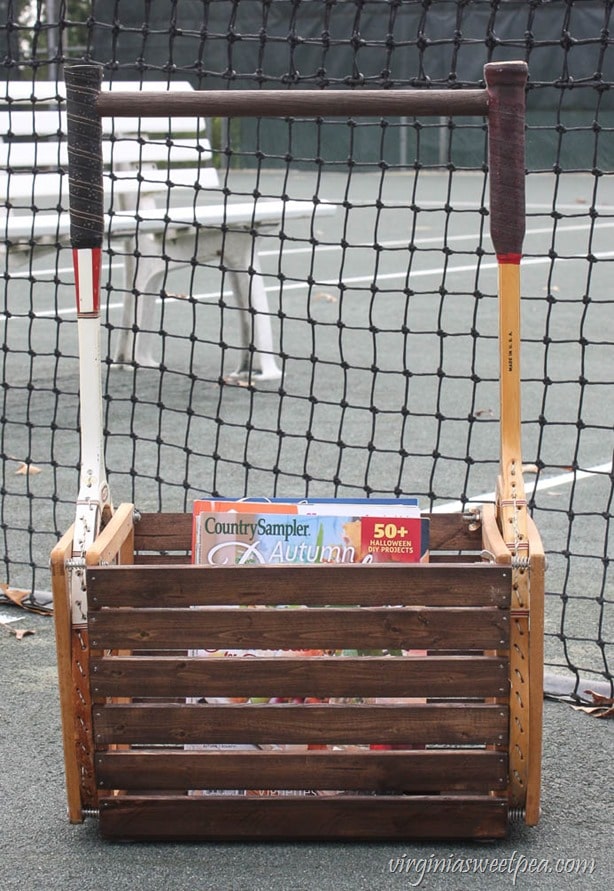 Vintage Tennis Racket Basket - Make a basket using two vintage tennis rackets. Get the step-by-step tutorial. virginiasweetpea.com