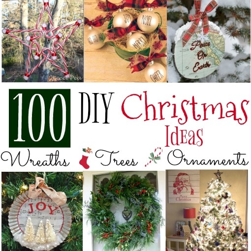 100 DIY Christmas Ideas - Get ideas for wreaths you can make, tree designs to copy, and ornaments to craft for Christmas. virginiasweetpea.com