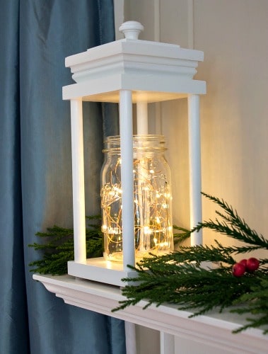 DIY Wood Lantern for Christmas - Get the step-by-step tutorial to make a lantern like this for your home. virginiasweetpea.com