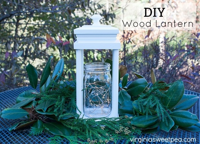 DIY Wood Lantern for Christmas - Get the step-by-step tutorial to make a lantern like this for your home. virginiasweetpea.com