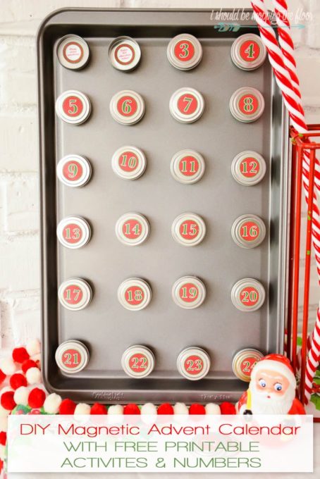 DIY magnetic advent calendar