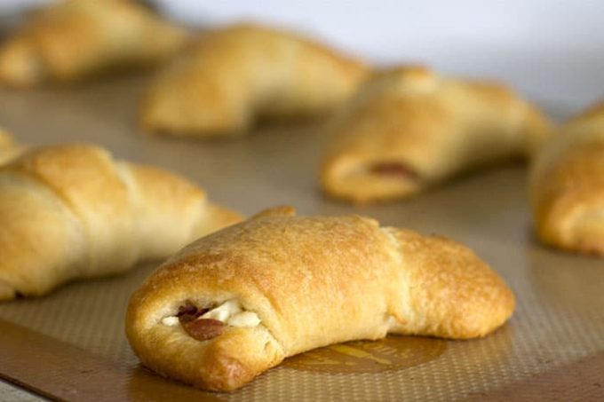 Garlic Bacon Feta Crescents