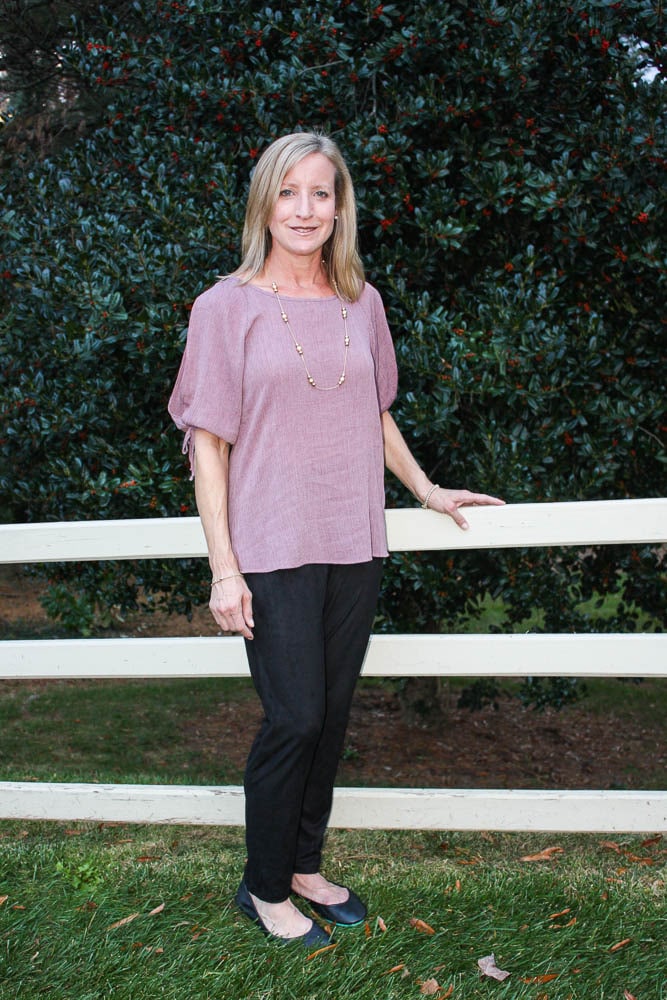 Stitch Fix Review - November 2017 - Kaileigh Georgiana Cold Shoulder Top - virigniasweetpea.com