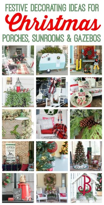 Christmas Porch Tour - Festive ideas for decorating porches for Christmas. virginiasweetpea.com