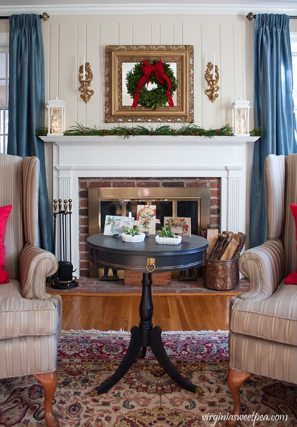 Vintage Inspired Christmas Decor - This home is decorated for Christmas using vintage and antique items. virginiasweetpea.com