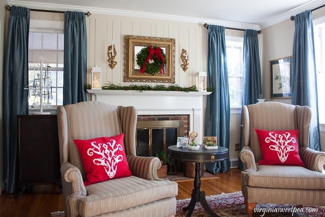 Vintage Inspired Christmas Decor - This home is decorated for Christmas using vintage and antique items. virginiasweetpea.com