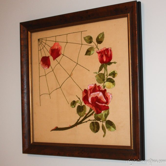 100 Year Old Floral Needlework - virginiasweetpea.com