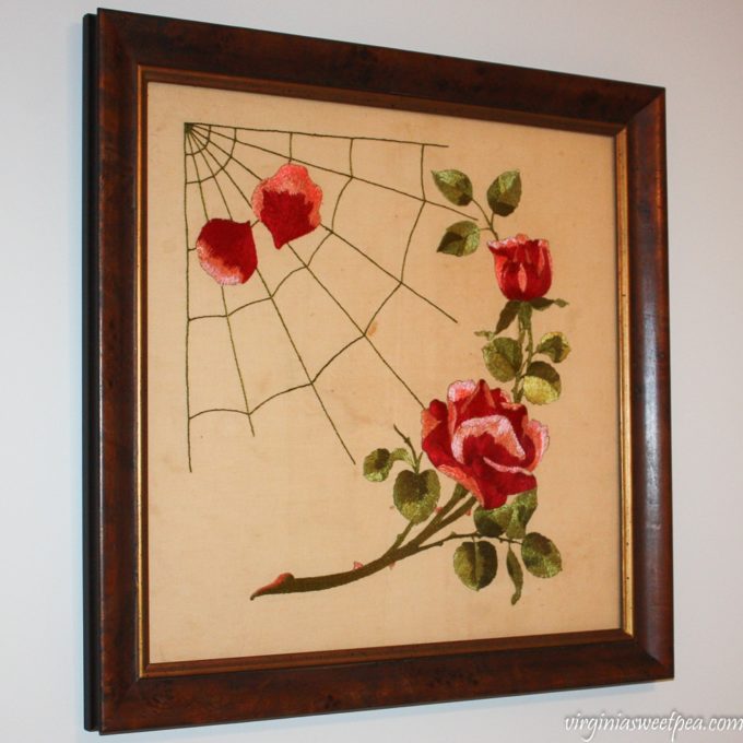 100 Year Old Floral Needlework - virginiasweetpea.com