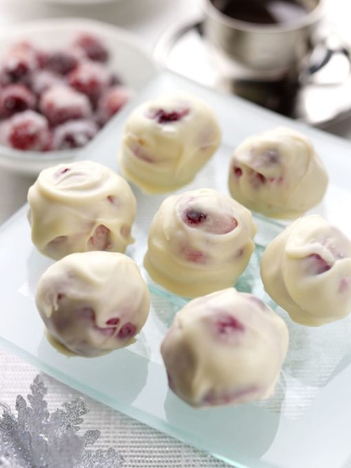 White Chocolate and Cranberry Truffles