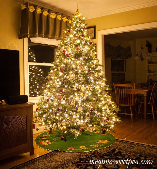 Christmas Tree at Night - virginiasweetpea.com