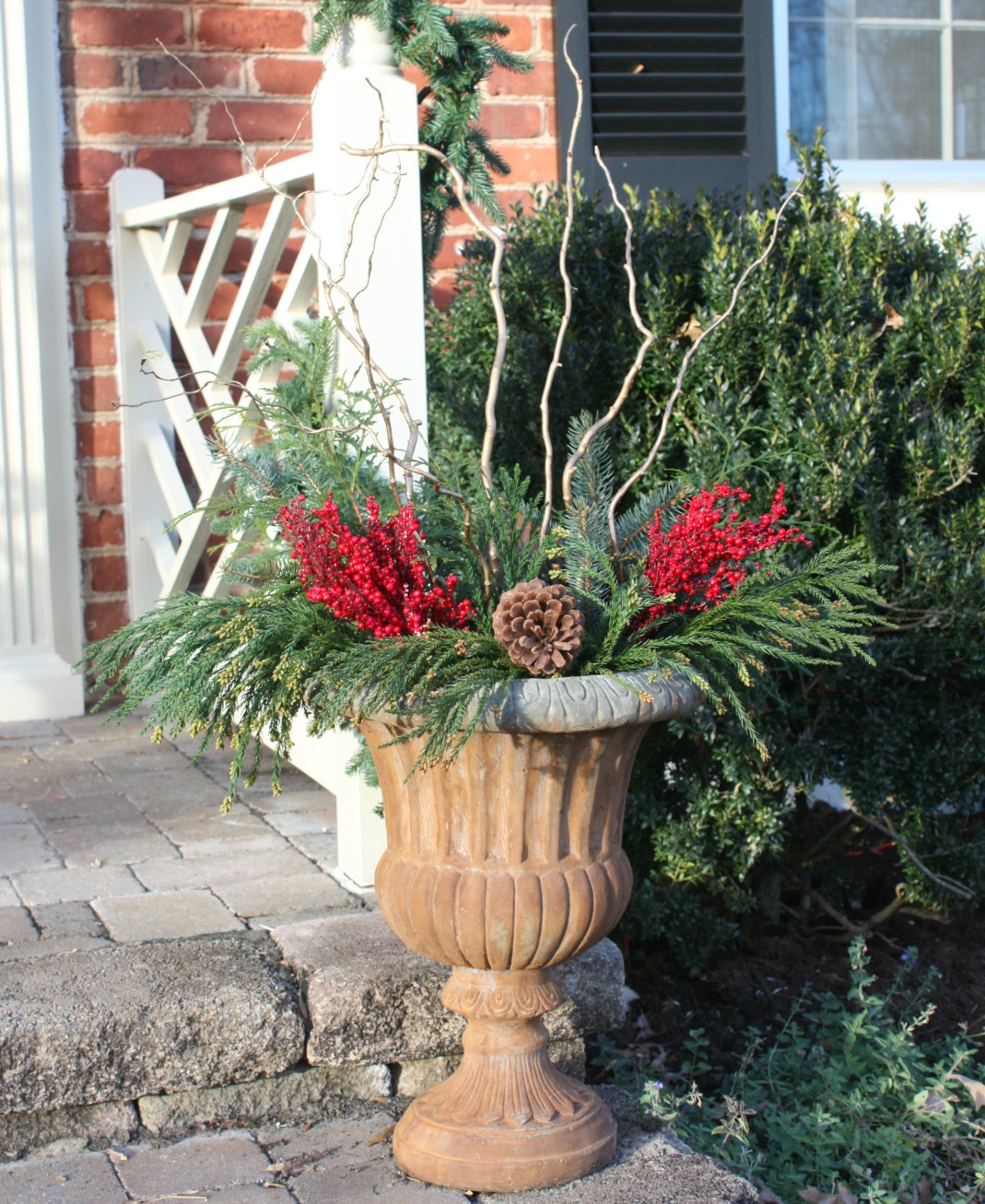 DIY Christmas Outdoor Planters