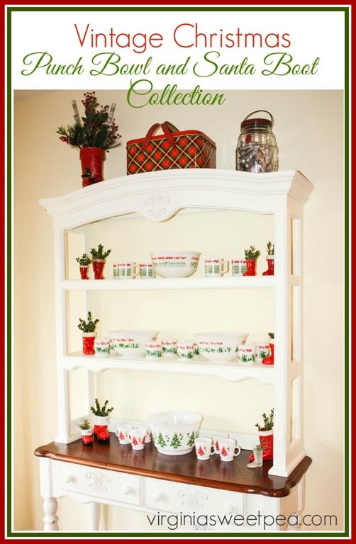 Vintage Christmas - Punch Bowl and Santa Boot Collection by virginiasweetpea.com 