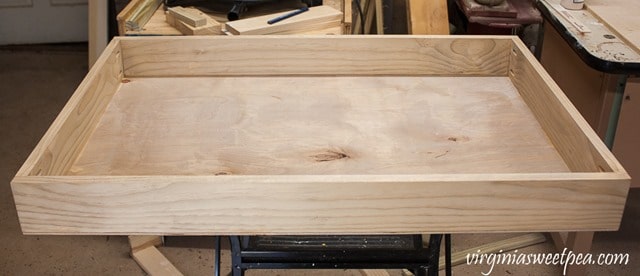 DIY Under Bed Storage Drawer - Stained with Minwax Weathered Oak Stain