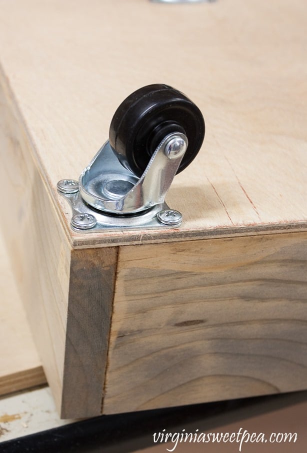 DIY Under Bed Storage Drawer - Add the Casters