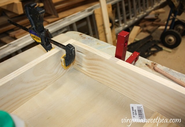 How to Make a DIY Under Bed Storage Drawer - Steps to Assemble the Drawer Box - Clamping Squares are so Helpful