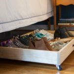 DIY Under Bed Storage Drawer - Make a Drawer with wheels to utilize under bed storage. virginaisweetpea.com