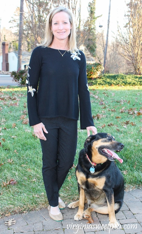 Stitch Fix Review - January 2018 - By Artisan-Priam Metallic Embroidery Detail Pullover - virginiasweetpea.com
