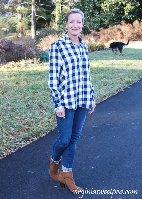 Stitch Fix Review - January 2018 - Statement Agata Pocketed Flannel Shirt - virginiasweetpea.com