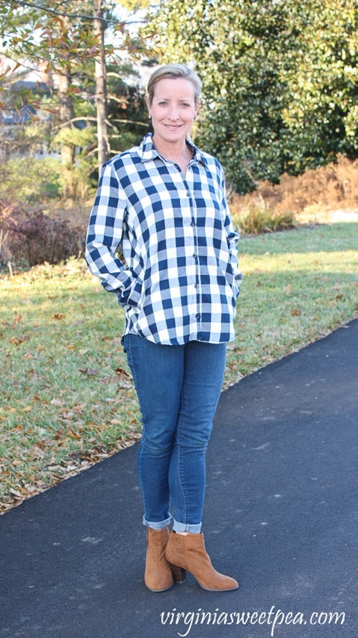 Stitch Fix Review - January 2018 - Statement Agata Pocketed Flannel Shirt - virginiasweetpea.com