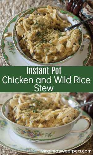 Instant Pot Chicken and Wild Rice Stew 