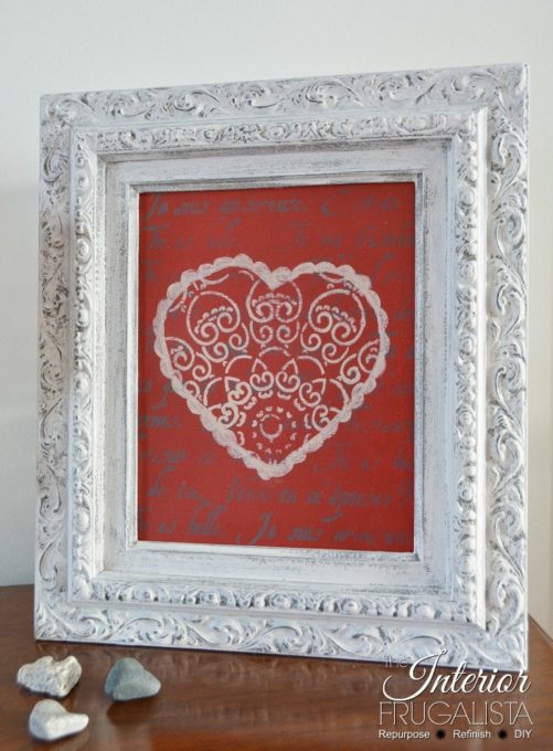DIY Picture Frame Valentine Art