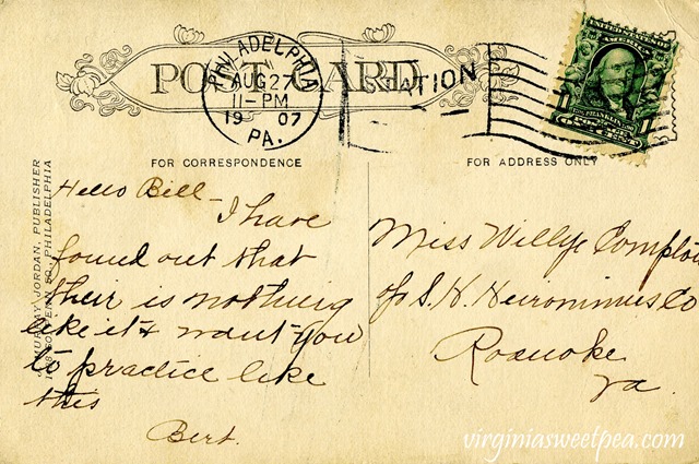 Vintage Valentine's Day Postcard from the Early 1900's - Heironimus in Roanoke, VA