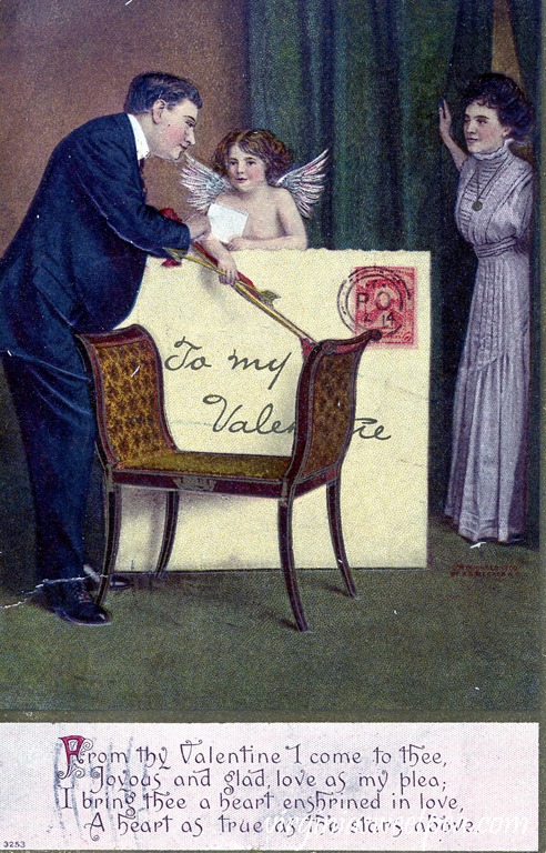 Vintage Valentine's Day Postcard from 1910.