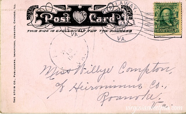 Vintage Valentine's Day Postcard from the Early 1900's - Heironimus in Roanoke, VA