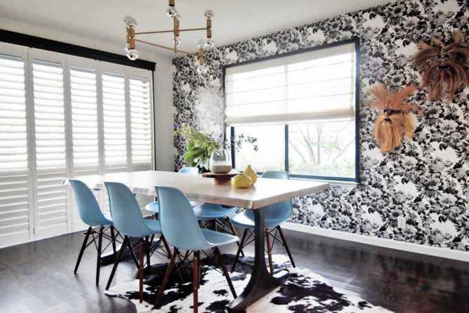 Mid-Century Floral Dining Room Reveal