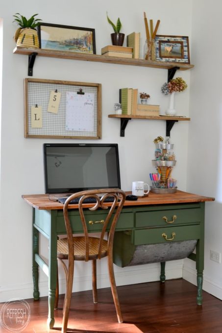 Vintage Modern Boho Office Makeover