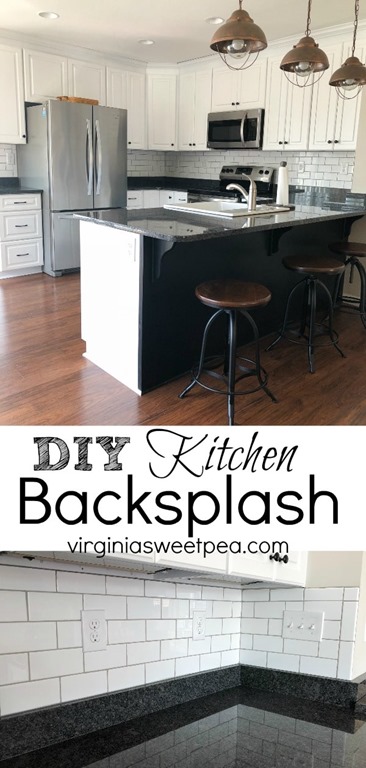 DIY Kitchen Backsplash - Installing a backsplash isn't as hard as you might think. #backsplash #subwaytile #smithmountainlake